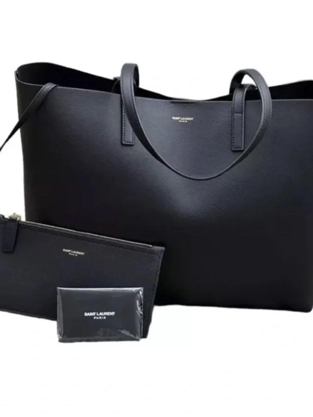 Saint Laurent Large Black Tote YSL East West Shopper NEW - Picture 9 of 12